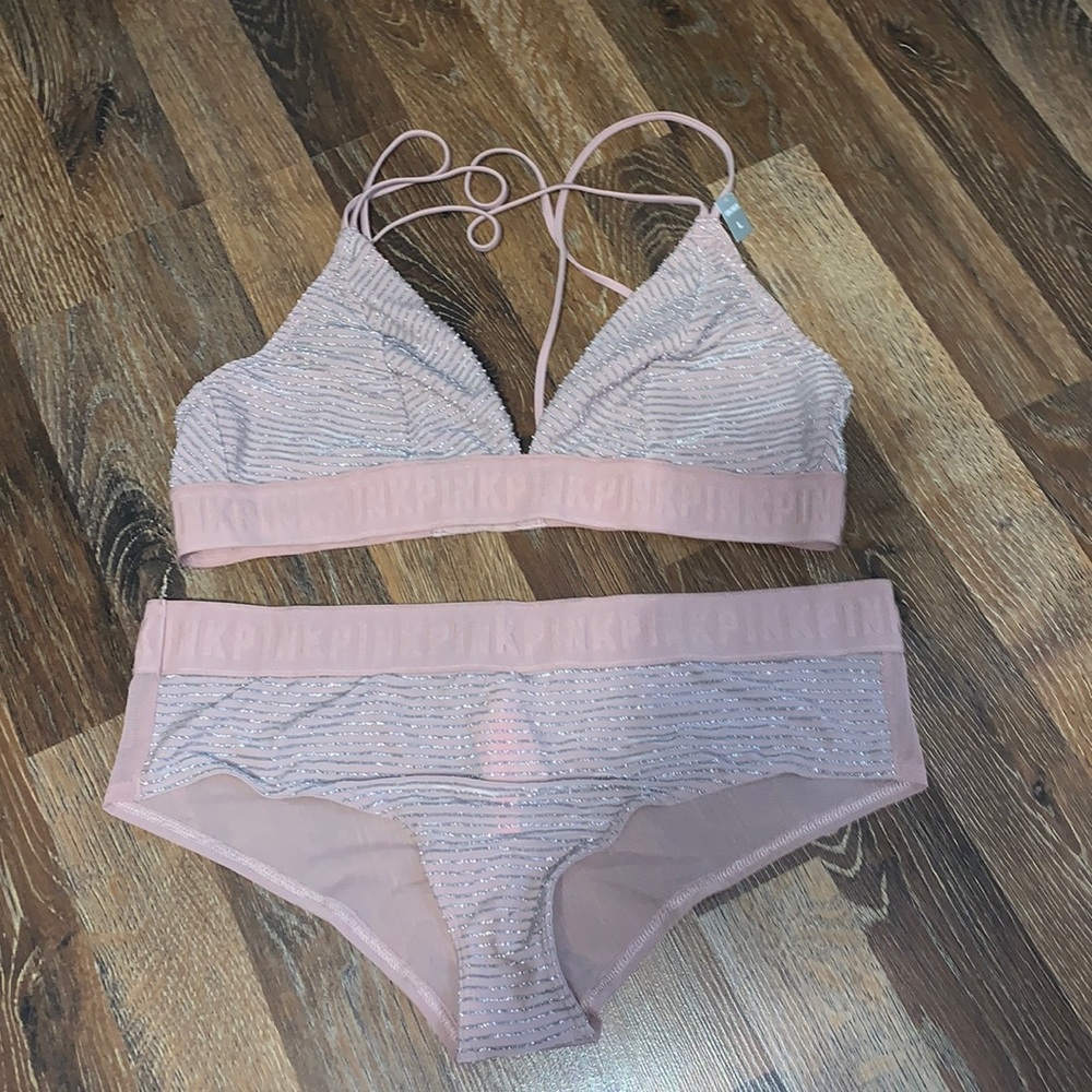 PINK undies and bralette set